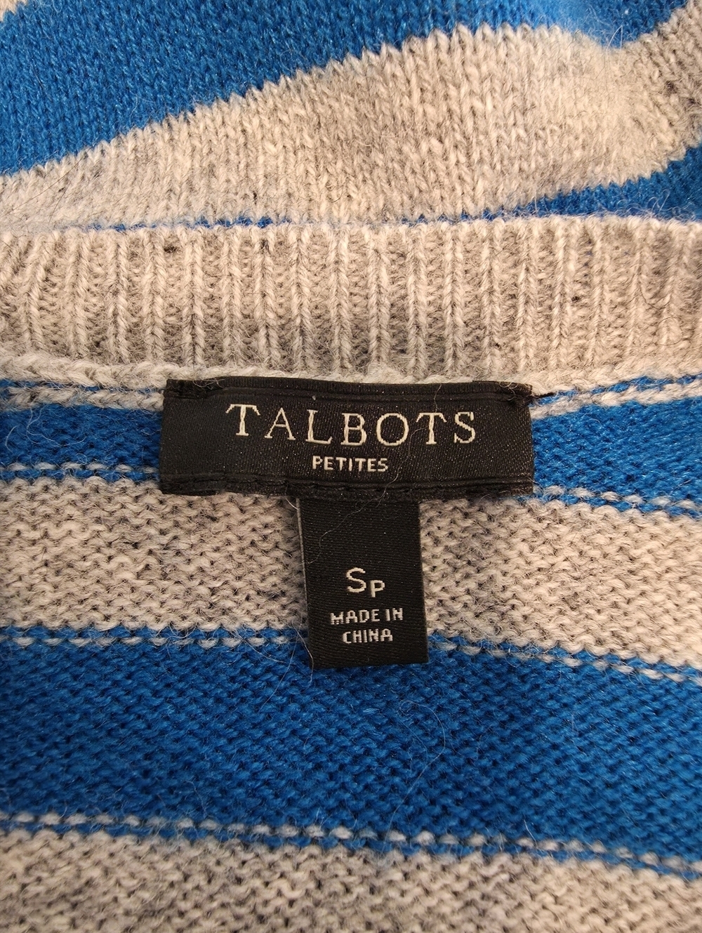 Talbots Striped Sheep Wool Blend Sweater - Picture 6 of 6